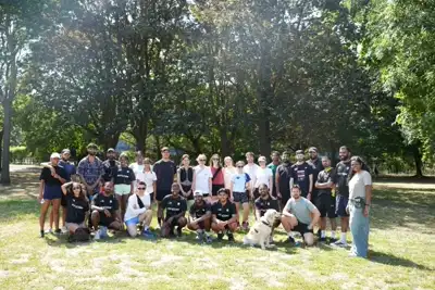Fitcoin community members together after a run